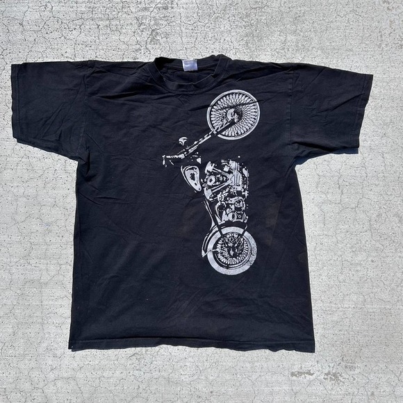 Oldschool harley davidson esque motorcycle - Picture 1 of 4